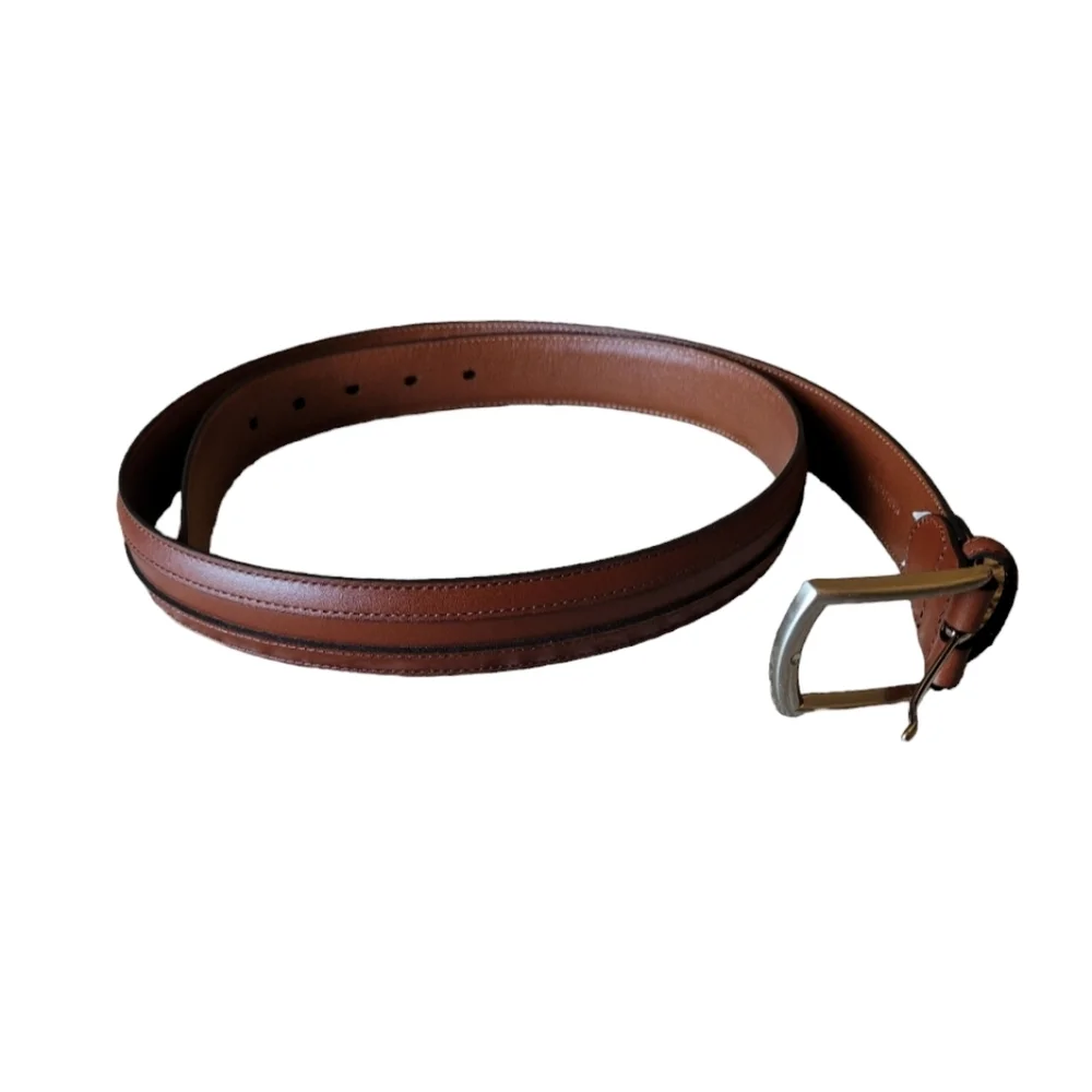 Johnston and Murphy Conyac Brown Leather Belt Size 42 New without Tags Preppy
